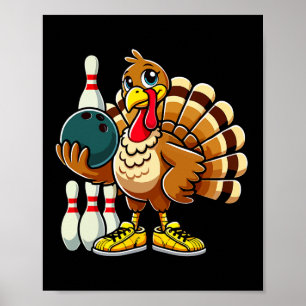 Thanksgiving Bowling Shirt Women Manar Funny Turki Poster