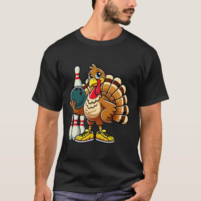 Thanksgiving Bowling Shirt Women Manar Funny Turki T (Framsida)