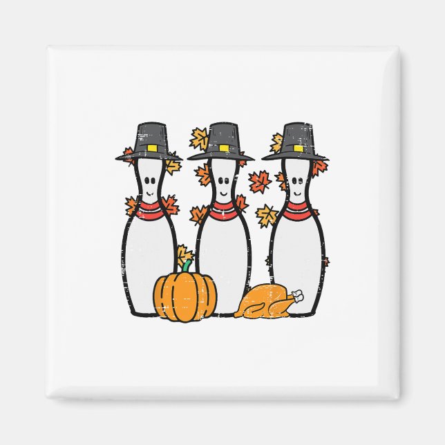 Thanksgiving Bowling Stift Funny Fall Bowlareare M Magnet (Framsidan)