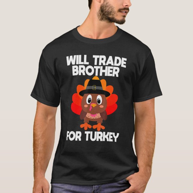 Thanksgiving Boy Kids Turkiet kommer att göra hand T Shirt (Framsida)