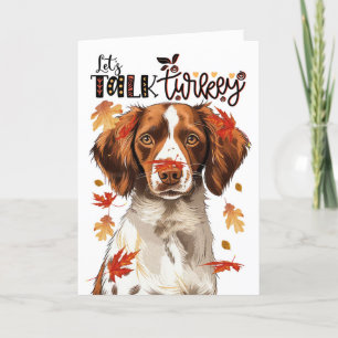 Thanksgiving Bretagne Spanska Hund Lets Tala Turki Helgkort