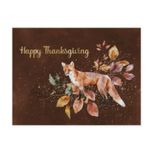 Thanksgiving Brown Fox Löv Business