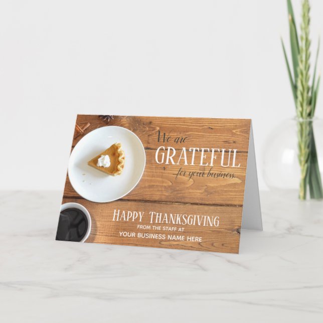 Thanksgiving Business Greeting-kort Kort (Framsida)