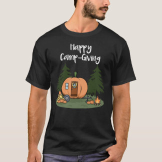 Thanksgiving Camping Pumpkin Paj Turkey Campfire T T Shirt