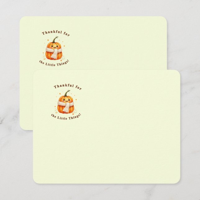  Thanksgiving Card Anteckningskort (Fram/baksida)