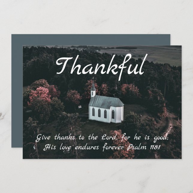 Thanksgiving Card - Christian - Faith Inbjudningar (Fram/baksida)