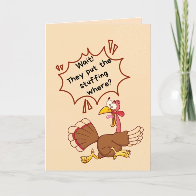 Thanksgiving Card - "de sätter i fickan var?" Kort (Framsida)