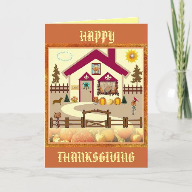 Thanksgiving card for anyone helgkort (Framsida)