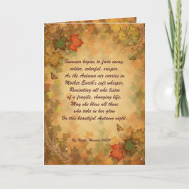 Thanksgiving Card med poesi Helgkort