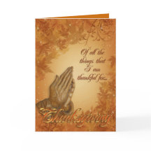 Thanksgiving Card Praying händer