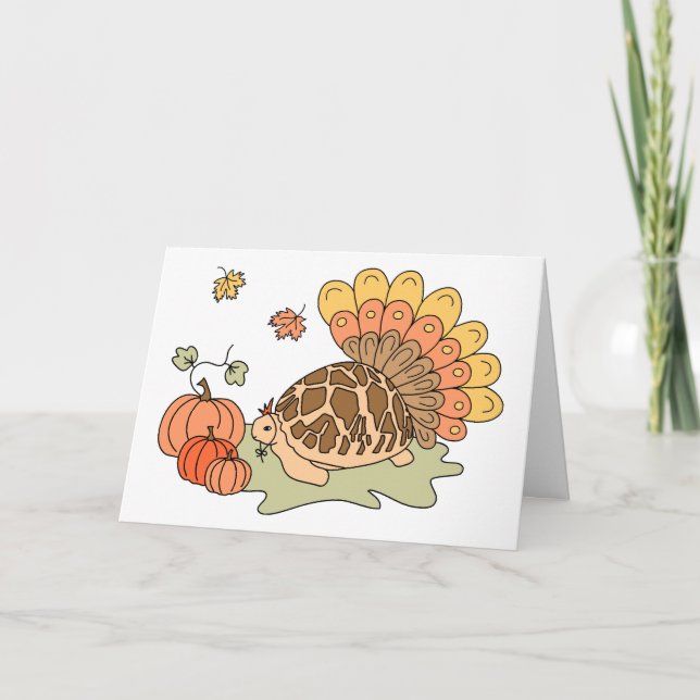 Thanksgiving Card (stjärnsköldpadda) Helgkort (Framsida)