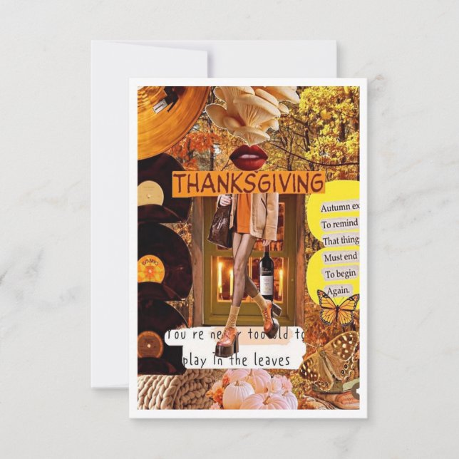 Thanksgiving Card Tack Kort (Framsida)