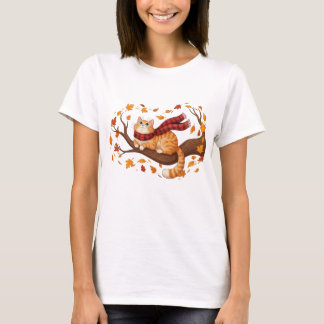 Thanksgiving Cat Löv Fa T Shirt