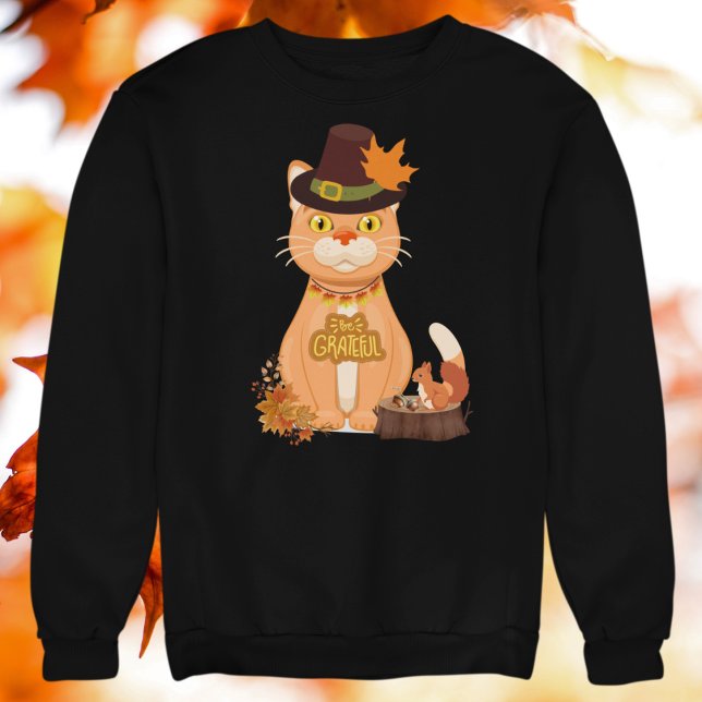 Thanksgiving Cat Lover T Shirt (Thanksgiving Cat Themed Sweatshirt)