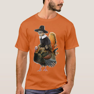 Thanksgiving Cat Pilgrim Costume Thanksgiving Turk T Shirt