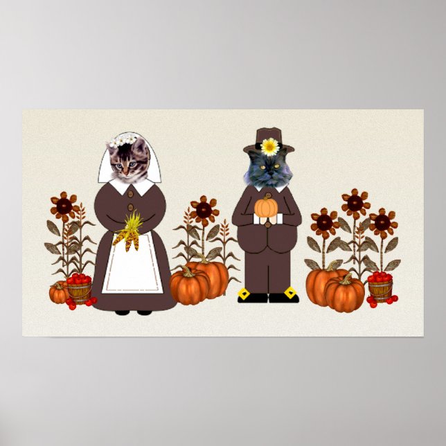 Thanksgiving Cats Poster (Framsidan)
