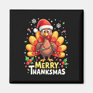 Thanksgiving Ch för Turkiet Santa Lycklig Merry Th Magnet