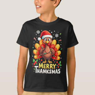 Thanksgiving Ch för Turkiet Santa Lycklig Merry Th T Shirt