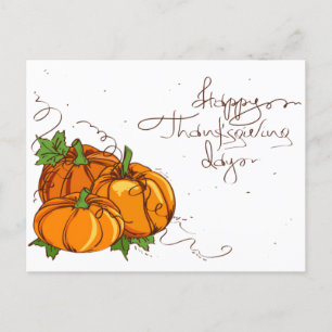 Thanksgiving Cheer Helg Vykort