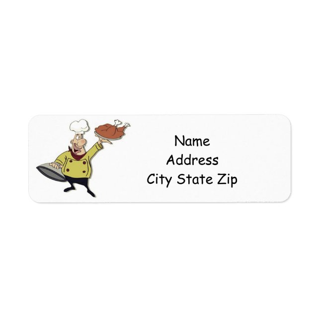 **THANKSGIVING CHEF** RETURNERA ADRESSETIKETT RETURADRESS ETIKETT (Framsidan)