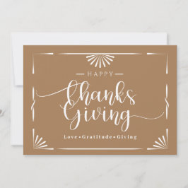 Thanksgiving Chic Elegant Ash Julkort