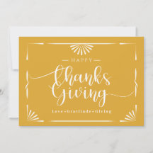 Thanksgiving Chic Elegant Mustard