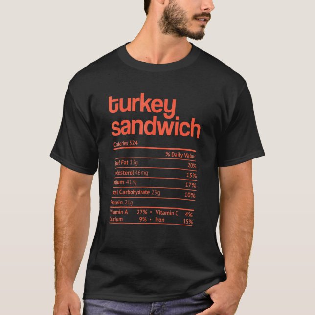 Thanksgiving Chri för Turkiets näringsfär T Shirt (Framsida)