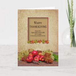 Thanksgiving - Christian - Apples/Hydrangeas Fall Helgkort