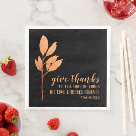 Thanksgiving Christian Modern botaniskt vattenfärg Pappersservett