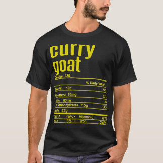 Thanksgiving Christmas Curry Goat Nutrition Fact T Shirt