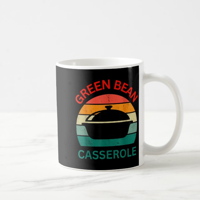 Thanksgiving Christmas Funny Green Bean Cerole Des Kaffemugg (Höger)