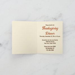 Thanksgiving Citat från John F. Kennedy Dinner Inbjudan