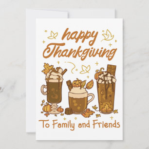 THANKSGIVING COFFEE DRINKS, HAPPY THANKSGIVING JULKORT