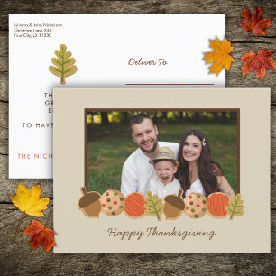 THANKSGIVING COOKIES PHOTO POSTCARD VYKORT