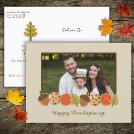 THANKSGIVING COOKIES PHOTO POSTCARD VYKORT