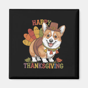 Thanksgiving Corgi hund kalkon Magnet