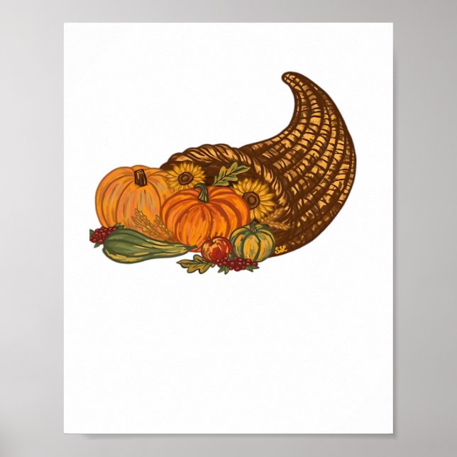 Thanksgiving Cornucopia Classic T-Shirt Poster (Framsidan)