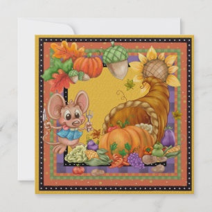 Thanksgiving Cornucopia-inbjudan - SRF Inbjudningar