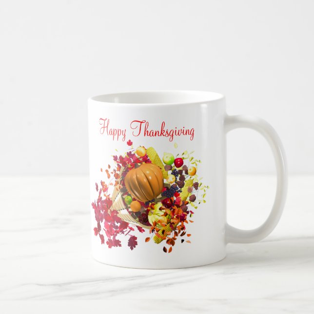 Thanksgiving Cornucopia Kaffemugg (Höger)