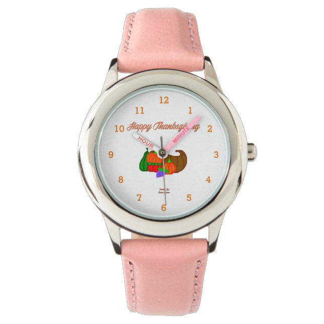 Thanksgiving Cornucopia Kids Stainless Steel Watch Armbandsur (Framsida)