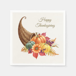 Thanksgiving Cornucopia Napkin Pappersservett