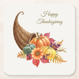 Thanksgiving Cornucopia Papper Underlägg