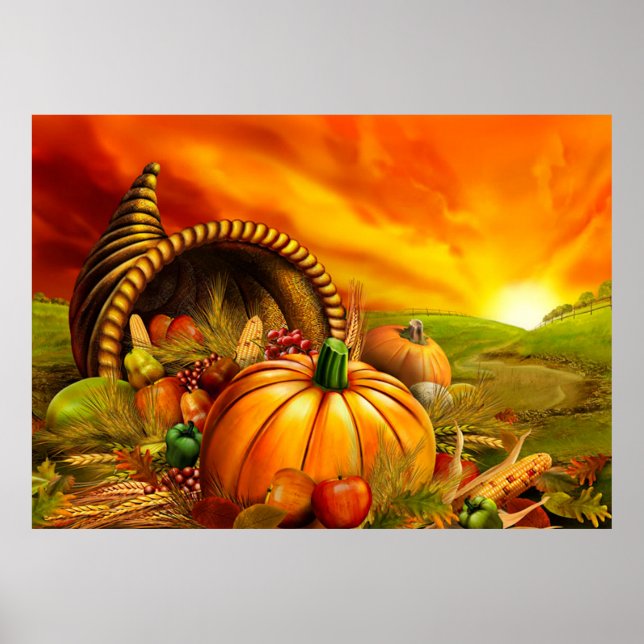 Thanksgiving Cornucopia Poster (Framsidan)