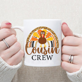 Thanksgiving Cousin Crew Leopard Rainbow Turkiet Mugg
