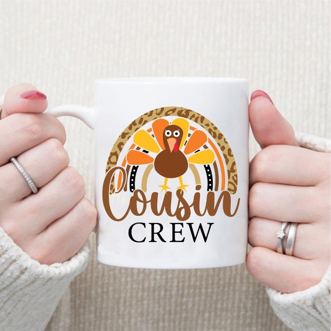 Thanksgiving Cousin Crew Leopard Rainbow Turkiet Mugg (Thanksgiving Cousin Crew Leopard Rainbow Turkey Mug)