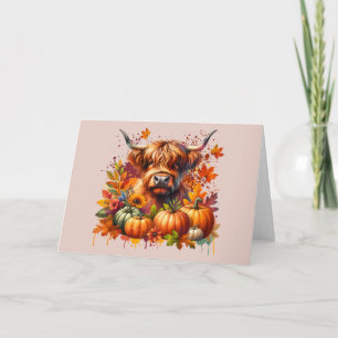 Thanksgiving Cow Kort