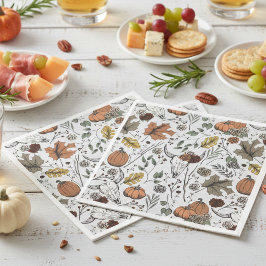 Thanksgiving Cow Skull Fall Harvest Pappersservett