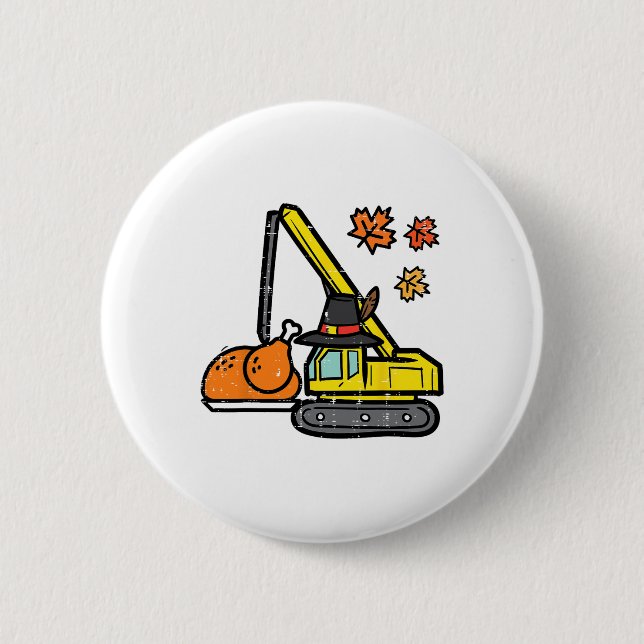 Thanksgiving Crane Turkey Construction Fall Toddle Knapp (Framsida)