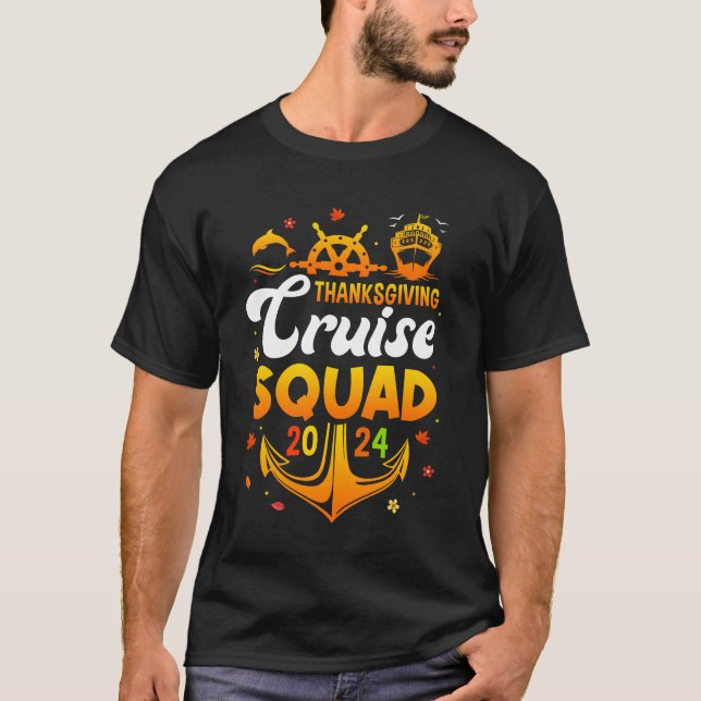 Thanksgiving Cruise Squad Matching Family Vacation T Shirt (Framsida)