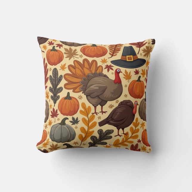 Thanksgiving Cushion Kudde (Framsida)